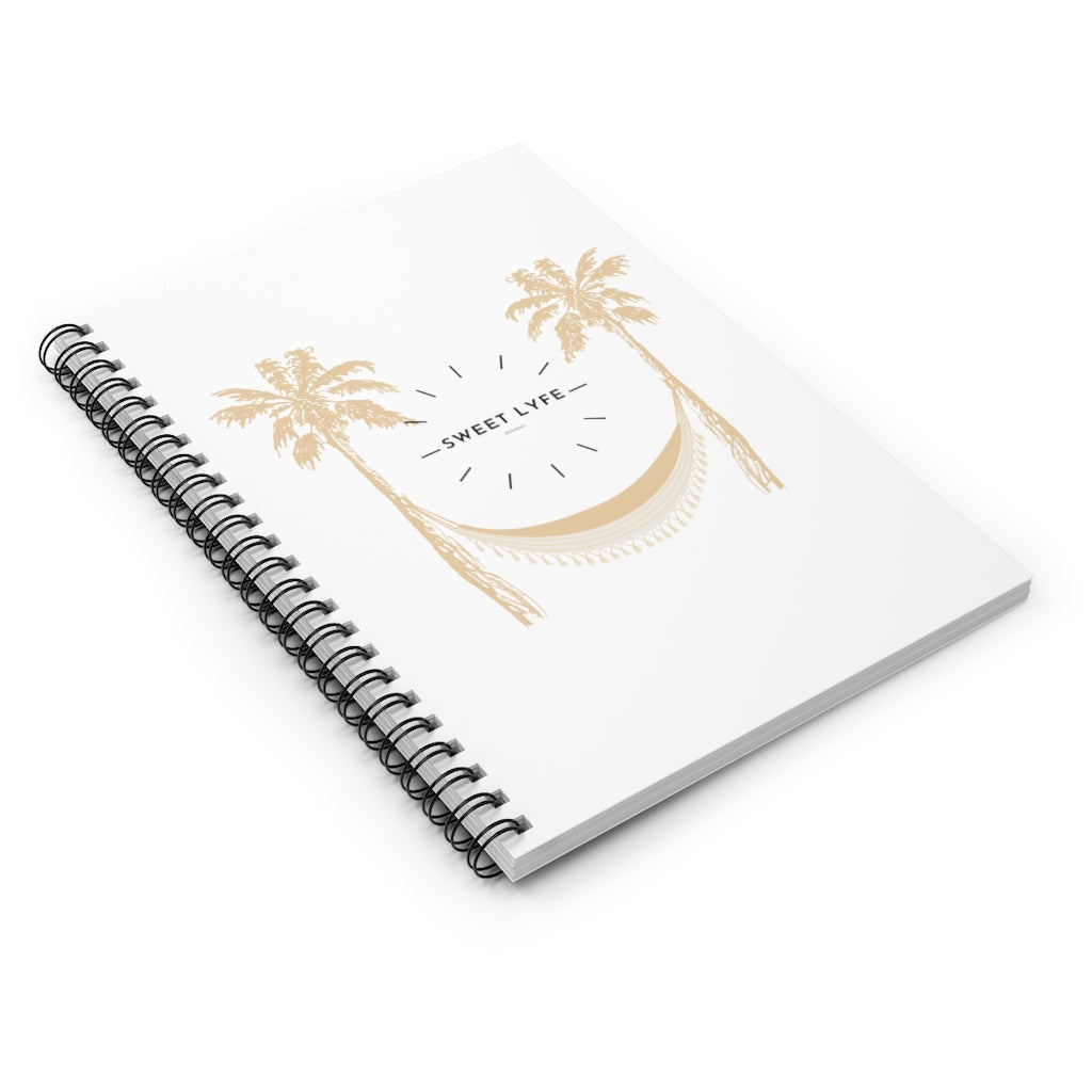 Tropical and dreamy. This Sweet Lyfe notebook was inspired by the beach. When you write in this journal, let it bring you to a beautiful tropical vacay with the sun on your face and the breeze in your hair. This journal has 118 ruled line single pages for you to fill up!