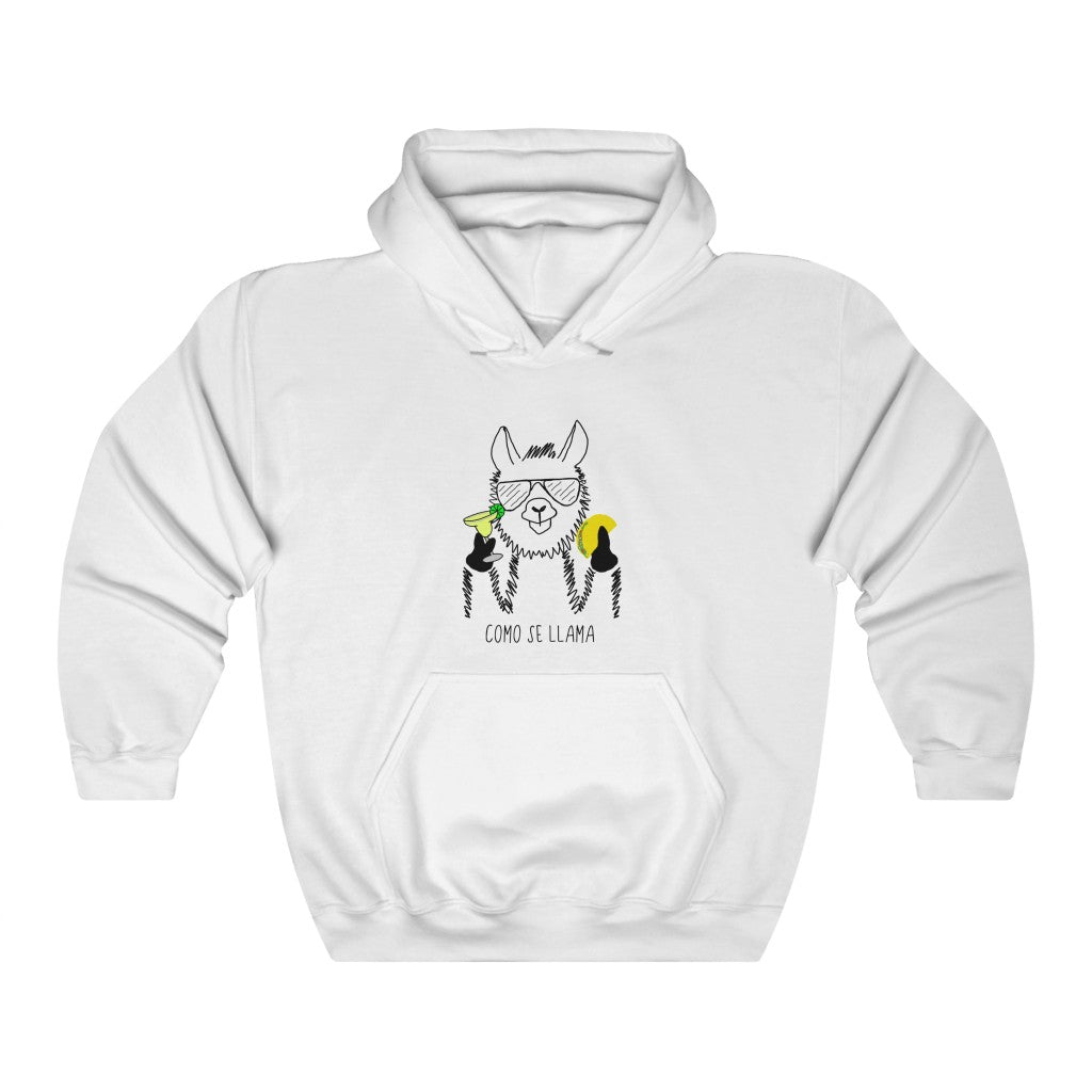 Coming Se Llama?! This funny hoodie sweatshirt put a fun and festive twist on the original Spanish saying. Show off your sense of humor and love for llamas with this funny hoodie. This llama rocking his taco, margarita, and cool sunglasses are the perfect gift for your Cinco de Mayo holiday, or just to wear around town!