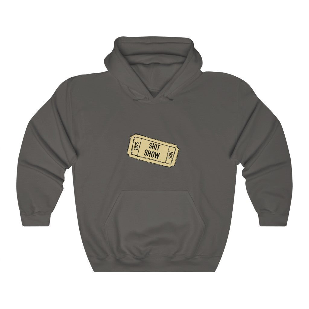 Shit Show...One ticket please! This funny hoodie sweatshirt is perfect for cozying up on those days when you feel like everything is falling apart and life is just a shit show. Cozy up in this hoodie and handle the day! Perfect for "those" people in your life ;)