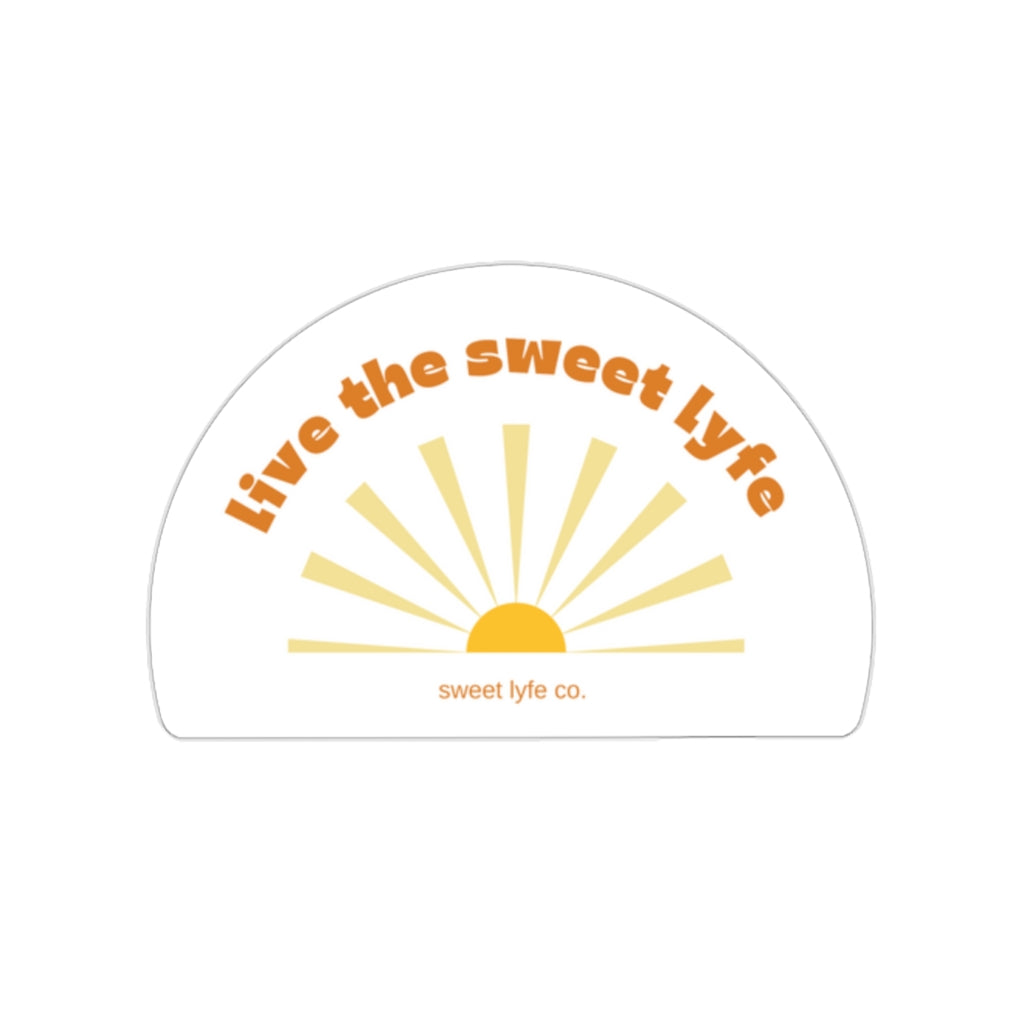 Sunshine is good for the mind, body, and soul. Live the sunny sweet lyfe with this retro graphic sticker. This sticker is perfect for your waterbottle for those sunny days at the park. Step up your style and add this to your collection today.