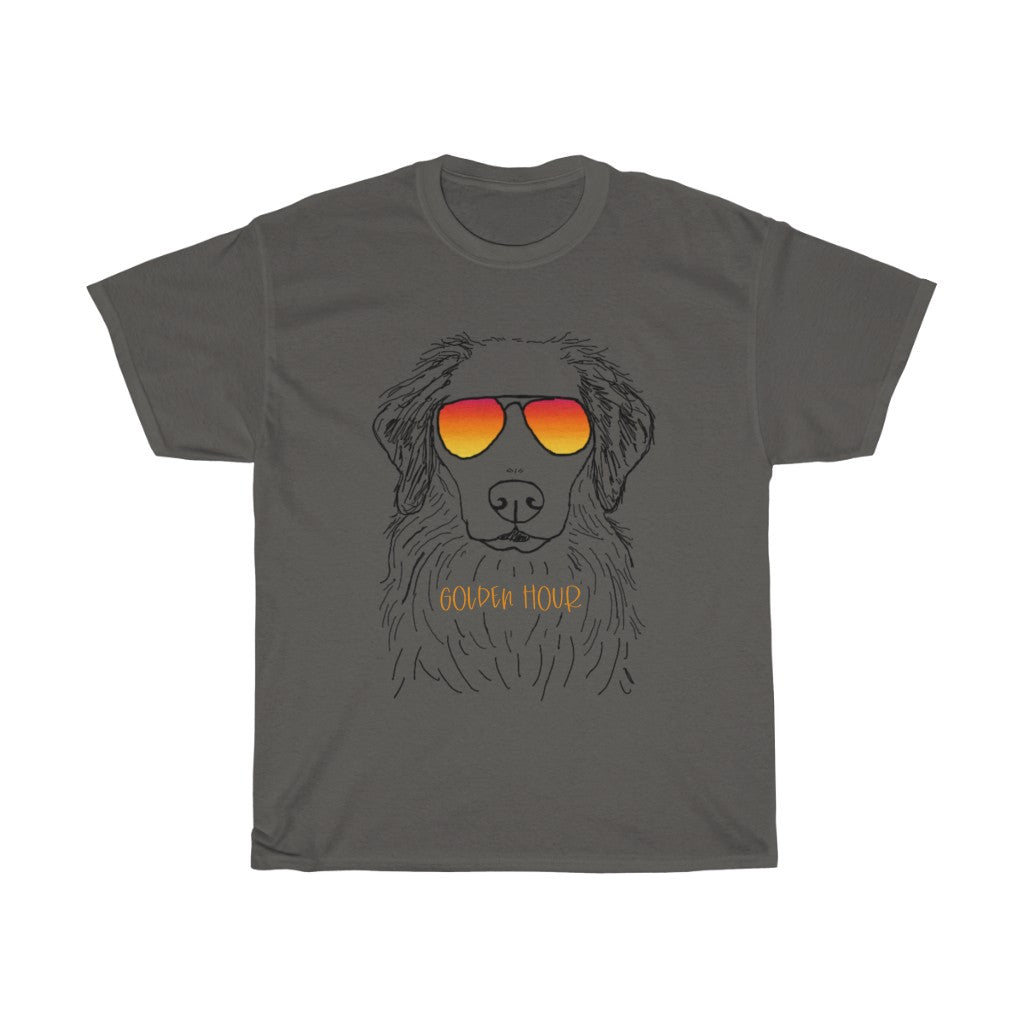 Happy Golden Hour! This cotton t-shirt is perfect for trying to catch that golden lighting with your golden retriever! Perfect gift for that golden lover in your life.