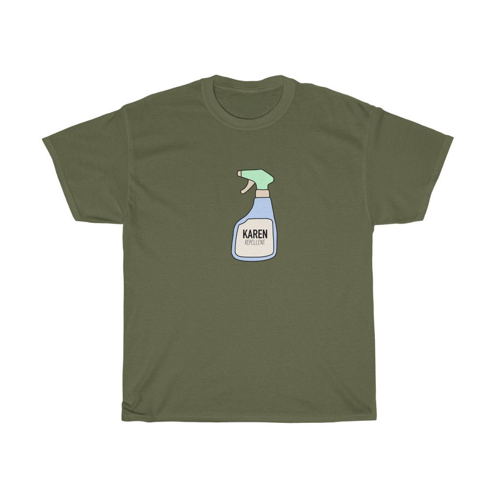 Keep those Karen's away with this funny Karen repellent cotton t-shirt. Avoid being cancelled while staying cool in this tee.