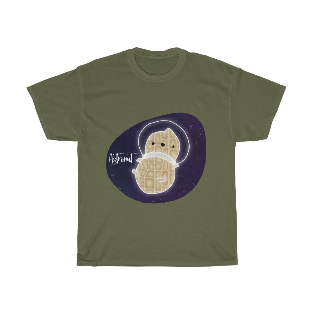 What do you get when you cross an astronaut and a peanut?... an Astronut! Show off your sense of humor in this funny, galactic, out of this world cotton t-shirt. Makes the perfect gift for your punny uncle or for your friend who can't stop making dad jokes!