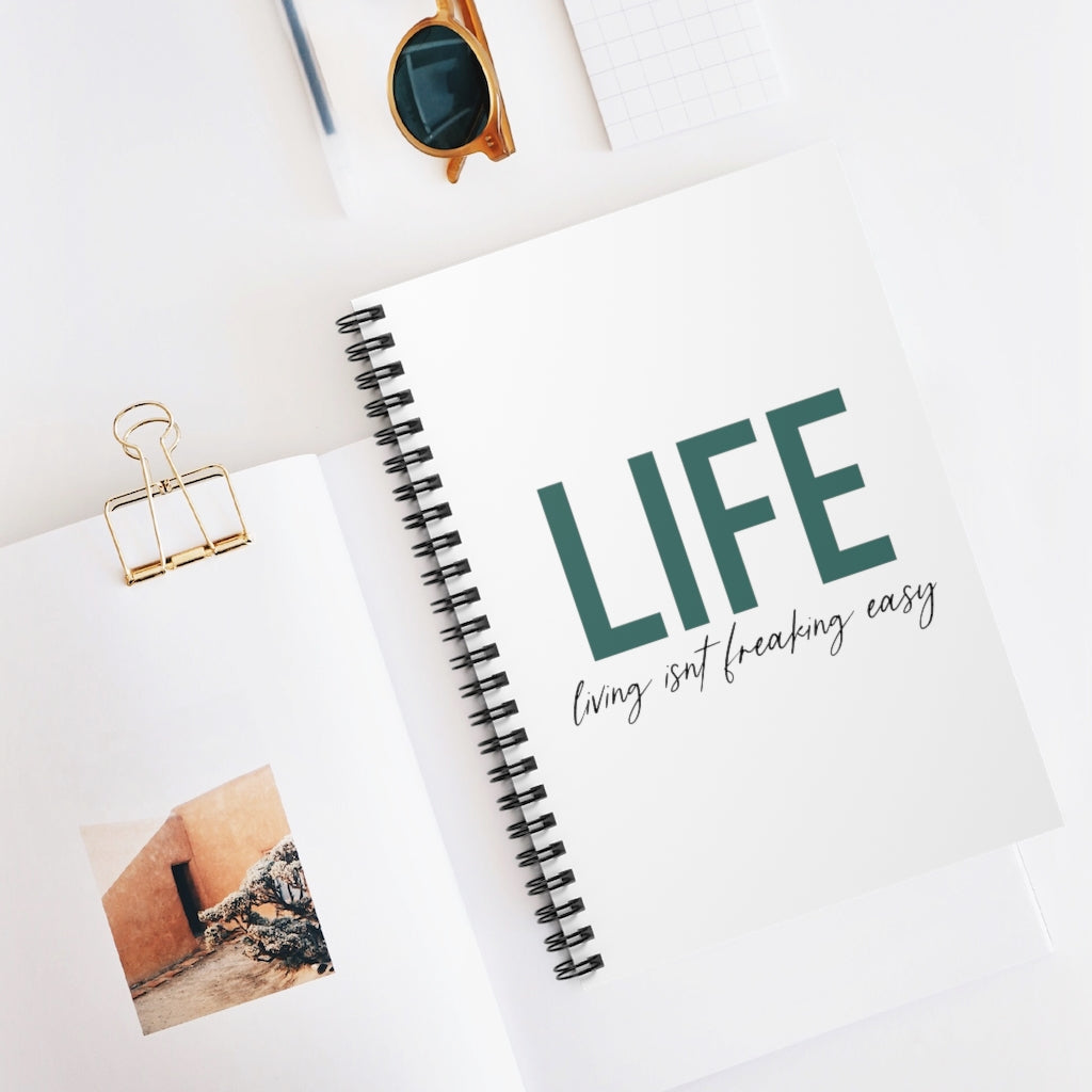 LIFE...Living isn't fricking easy! This funny notebook is a great way to show your personal sense of humor! Also makes a perfect gift for that funny friend in your life! This journal has 118 ruled line single pages for you to fill up!