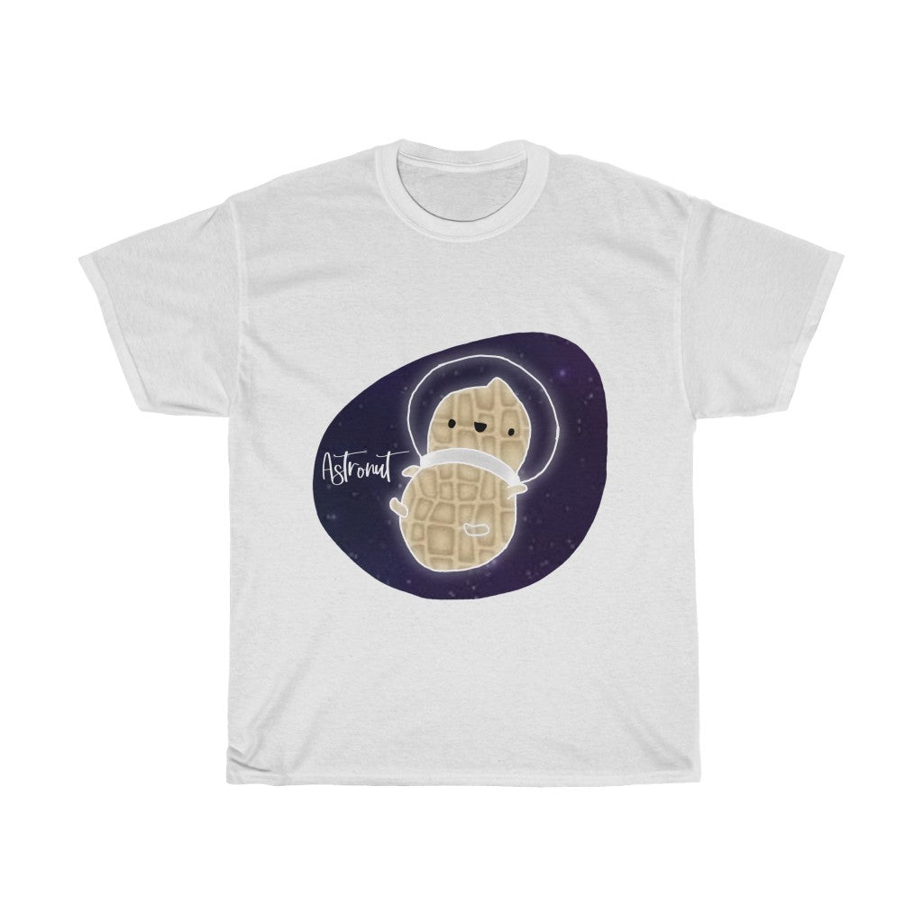 What do you get when you cross an astronaut and a peanut?... an Astronut! Show off your sense of humor in this funny, galactic, out of this world cotton t-shirt. Makes the perfect gift for your punny uncle or for your friend who can't stop making dad jokes!