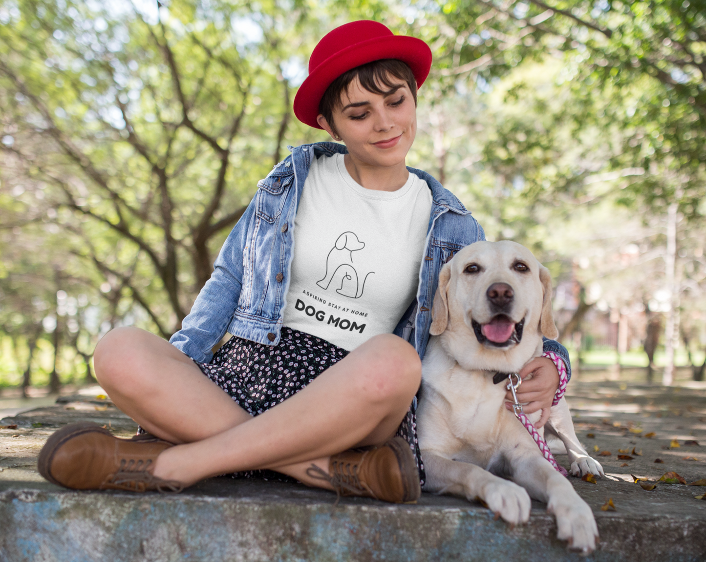 When your only aspiration in life is to make sure your dog has the best life possible. This funny Aspiring Stay at Home Dog Mom cotton t-shirt is made with 100% cotton blend so it is super soft and comfortable. Perfect for walks or cuddling on the couch with your furry friend, this will be your new favorite t-shirt guaranteed.