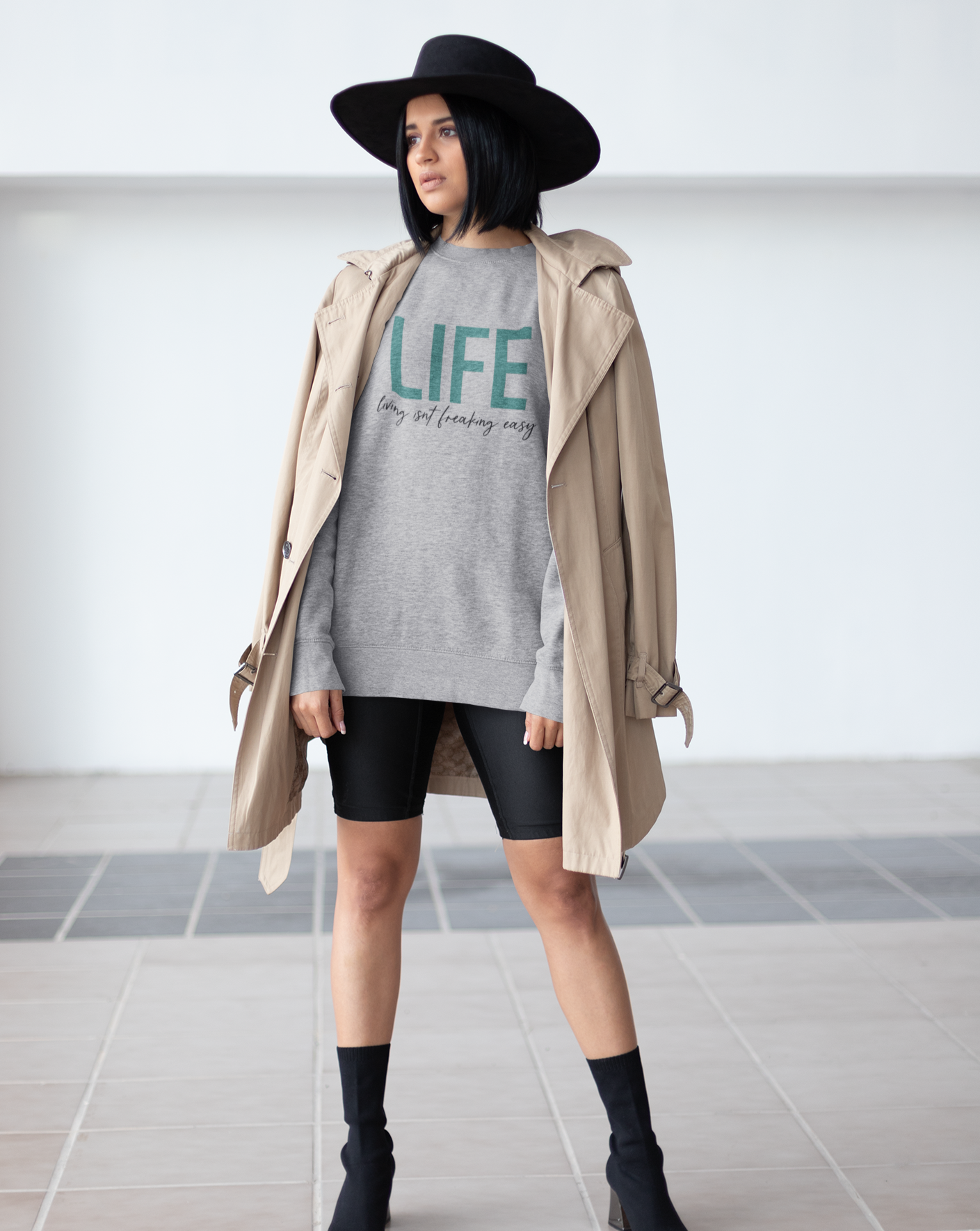 LIFE...Living isn't fricking easy! This funny crewneck sweatshirt is a great way to show your personal sense of humor! Also makes a perfect gift for that funny friend in your life!