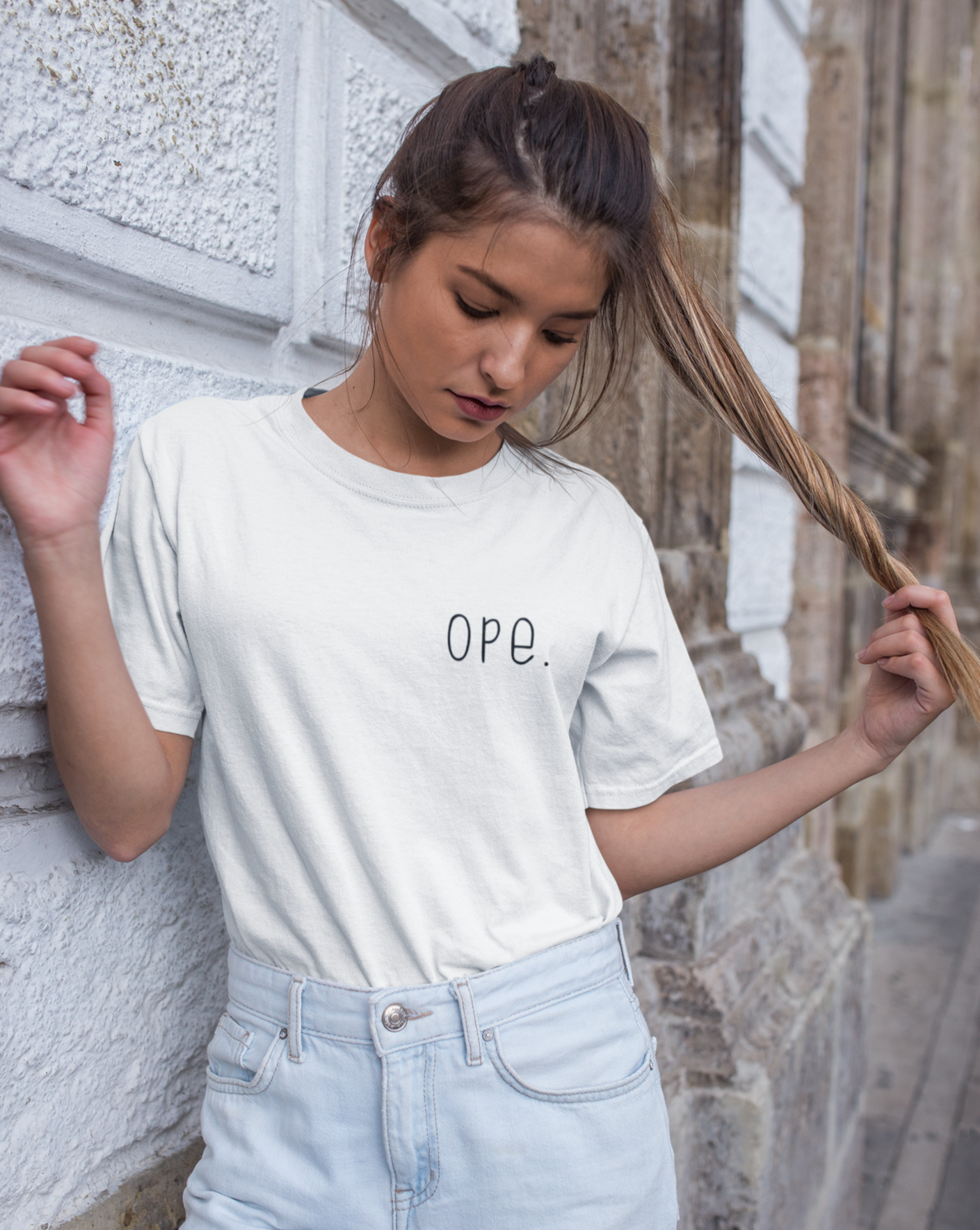 Ope. Ope is a tiny exclamation of surprise, a word you would use if you, say, accidentally bumped into somebody. As in: "Ope, sorry!" This crewneck sweatshirt can do the polite apologies so you don't have to! Perfect gift for that midwestern soul in your life!