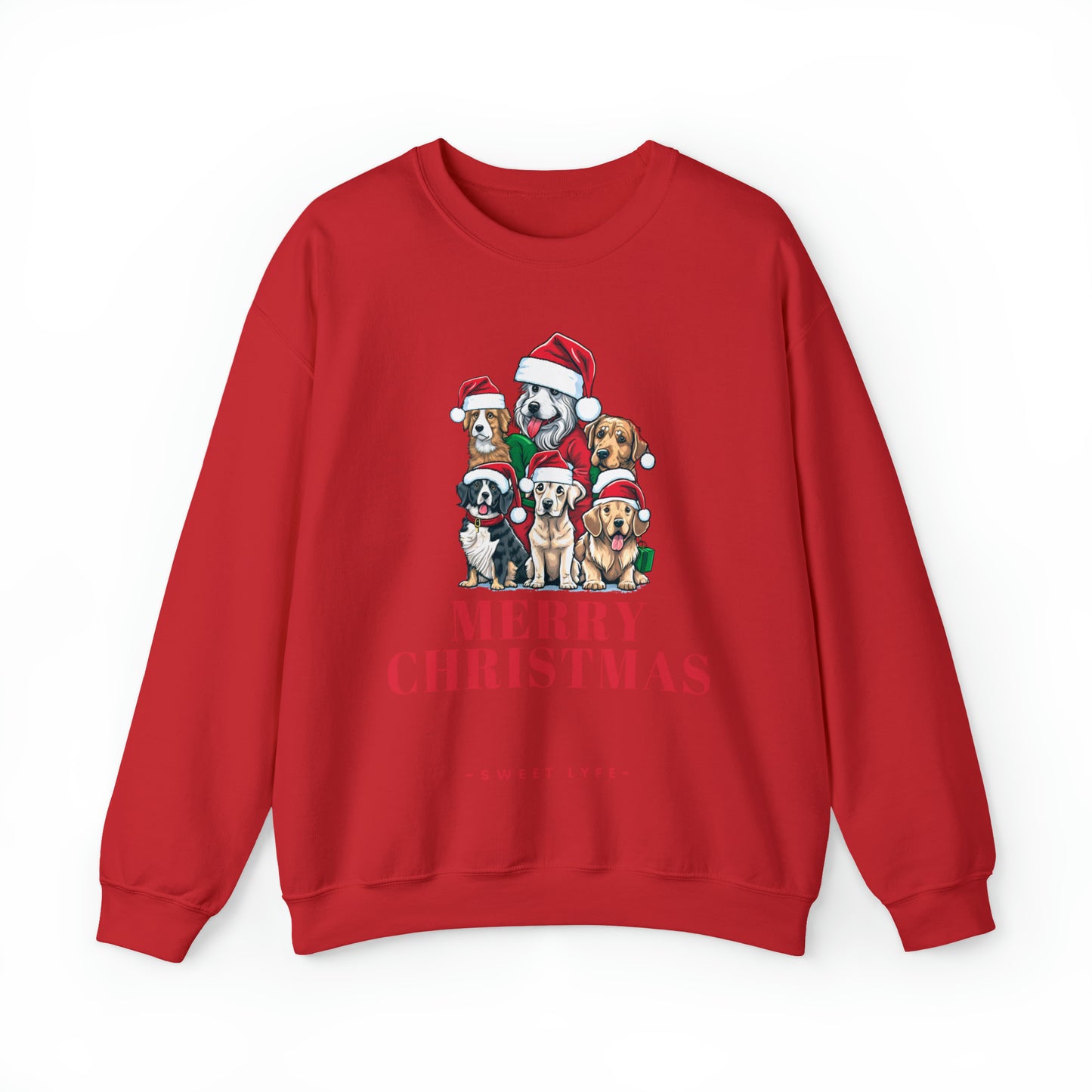 Christmas Tree Of Dogs Crewneck Sweatshirt