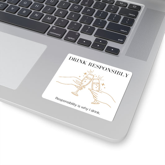 This is the ultimate adulting sticker. With a champagne glass cheers design, this is not only stylish but hilarious. The more responsibility you have, the more you drink. That’s how it works right?