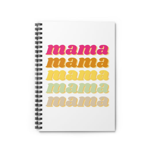 Mama Retro Layered Spiral Notebook - Ruled Line