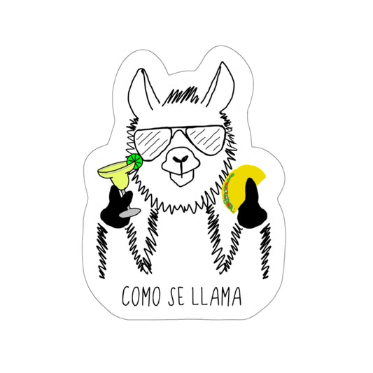 Coming Se Llama?! This funny sticker puts a fun and festive twist on the original Spanish saying. Show off your sense of humor and love for llamas with this funny sticker. This llama rocking his taco, margarita, and cool sunglasses are the perfect gift for your Cinco de Mayo holiday!