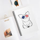 Pig with American Flag Sunglasses Spiral Notebook - Ruled Line