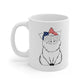 Pig with American Flag Headband Ceramic Mug 11oz