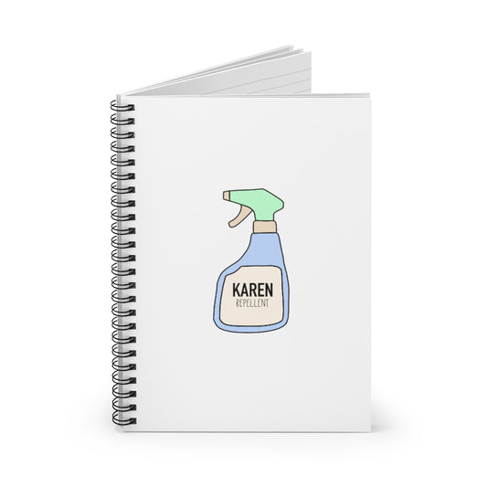 Keep those Karen's away with this funny Karen repellent notebook. Avoid being cancelled while coming up with content ideas in this journal. This journal has 118 ruled line single pages for you to fill up!