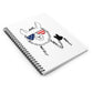 Llama with American Flag Sunglasses Spiral Notebook - Ruled Line