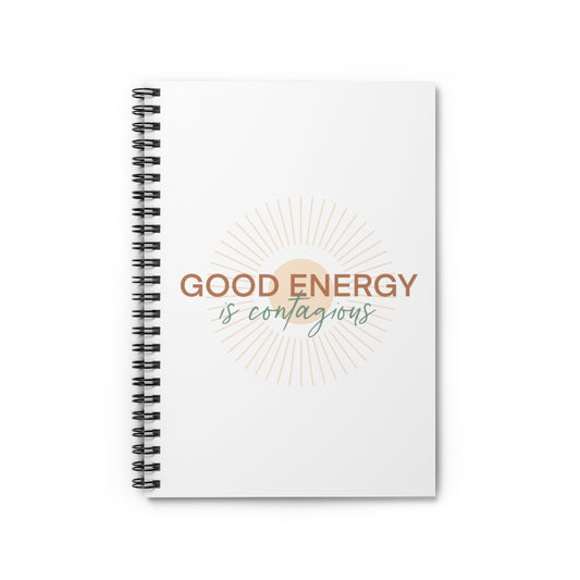 Good Energy is Contagious Spiral Notebook - Ruled Line - @emmashaffer97 Exclusive!