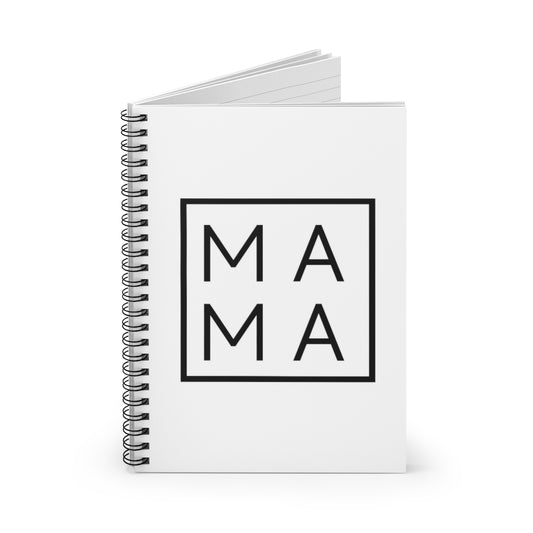 Mama Minimalist Square Spiral Notebook - Ruled Line