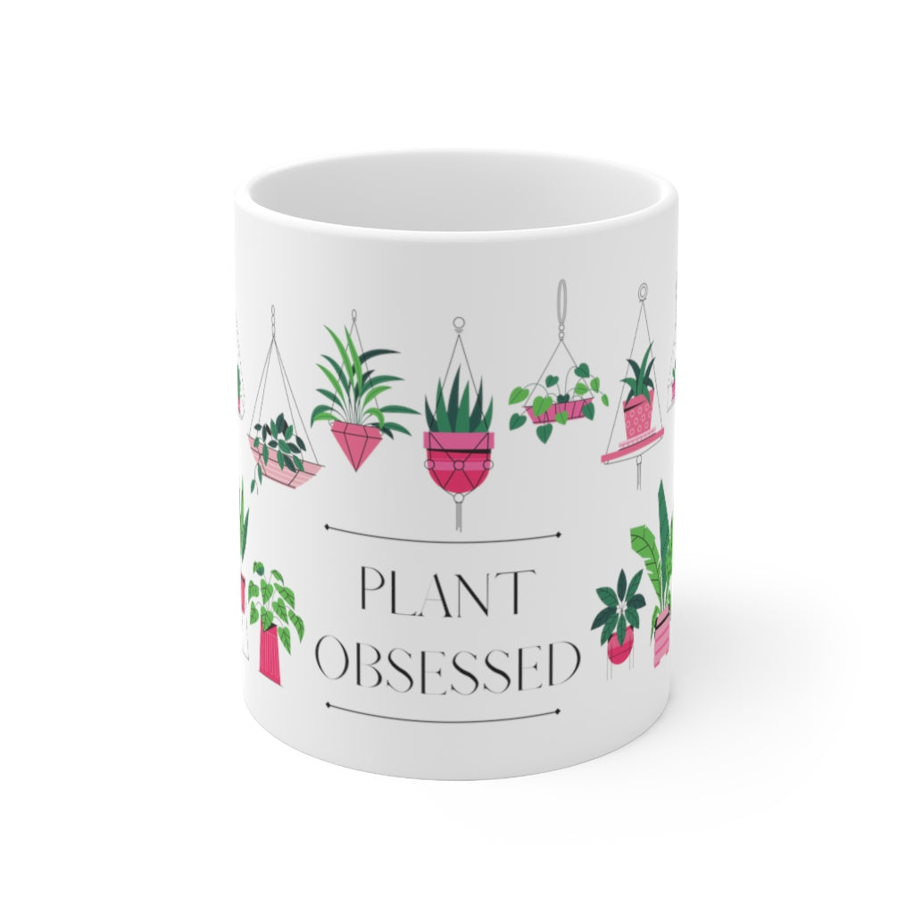 There is no such thing as too many plants. I mean, just one more right? This colorful ceramic mug has beautiful hanging plants and the phrase “Plant Obsessed”. This mug is stylish and perfect for your morning tea or coffee. Treat yourself and show off your passion for plants with this piece. This mug is 11 oz, lead and BPA free, and microwave and dishwasher safe! 