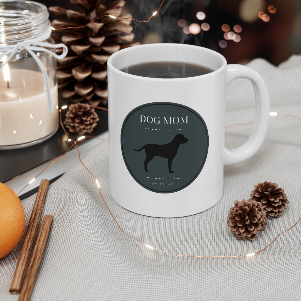 There is nothing better than a girl's best friend.  This stylish dog mom mug has a preppy emblem with a dog.  This mug is perfect to show off your love for your best friend. This mug is 11 oz, lead and BPA free, and microwave and dishwasher safe! 