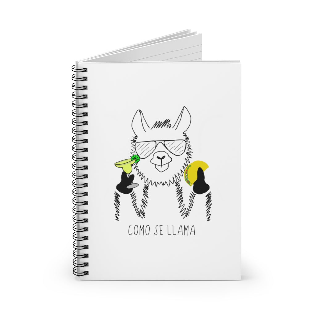 Coming Se Llama?! This funny notebook puts a fun and festive twist on the original Spanish saying. Show off your sense of humor and love for llamas with this funny journal. This llama rocking his taco, margarita, and cool sunglasses are the perfect gift for your Cinco de Mayo holiday, or just to use everyday! This journal has 118 ruled line single pages for you to fill up!