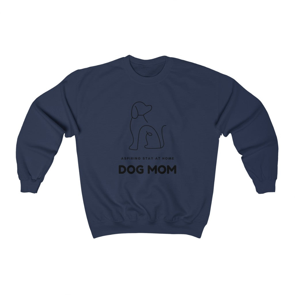 When your only aspiration in life is to make sure your dog has the best life possible.  This funny Aspiring Stay at Home Dog Mom crewneck sweatshirt is made with 100% cotton blend so it is super soft and comfortable. Perfect for morning walks or cuddling on the couch with your furry friend, this will be your new favorite sweatshirt guaranteed. 