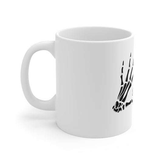Spooky Skeleton Heart Hands Mug 11oz