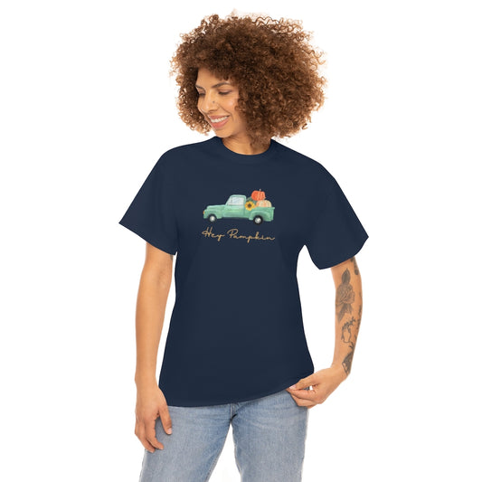 Hey Pumpkin Rainbow Cotton T-shirt