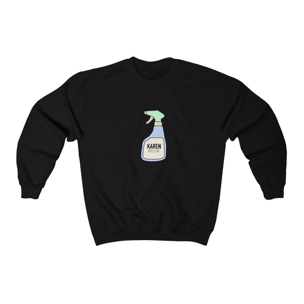 Keep those Karen's away with this funny Karen repellent crewneck sweatshirt.  Avoid being cancelled while staying cozy in this sweatshirt. 