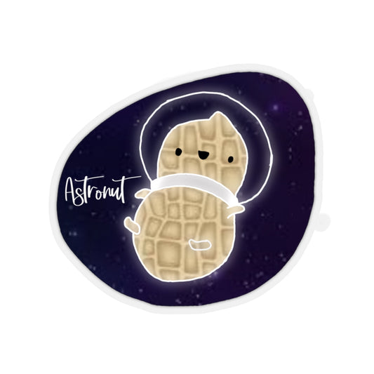What do you get when you cross an astronaut and a peanut?... an Astronut! Show off your sense of humor in this funny, galactic, out of this world Astronut sticker. Makes the perfect gift for your punny uncle or for your friend who can't stop making dad jokes!