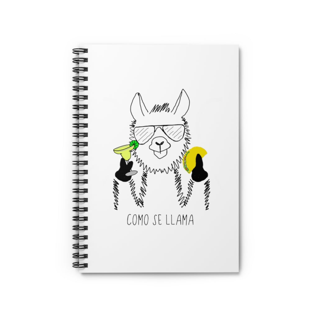 Coming Se Llama?! This funny notebook puts a fun and festive twist on the original Spanish saying. Show off your sense of humor and love for llamas with this funny journal. This llama rocking his taco, margarita, and cool sunglasses are the perfect gift for your Cinco de Mayo holiday, or just to use everyday! This journal has 118 ruled line single pages for you to fill up!