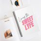 Living the sweet lyfe in a sunny state of mind.  This notebook gives off girly vibes.  With light pink lettering, you can make your journal pop and show off your trendy side at the same time.  Grab this notebook and let the compliments roll in and keep the good times going. This journal has 118 ruled line single pages for you to fill up!