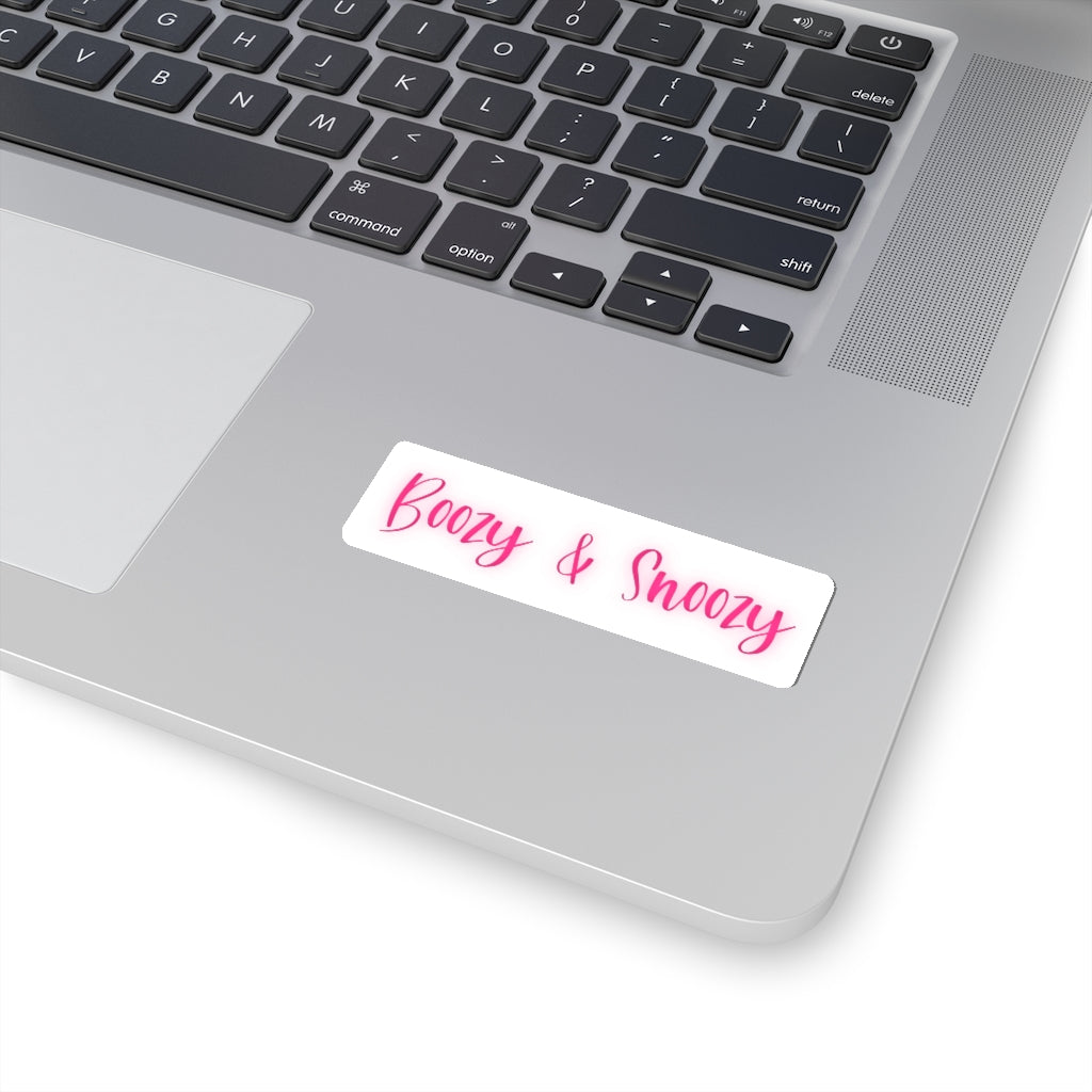 Boozy and Snoozy! Sleepy but still need a drink? This sticker is perfect for a girl who loves brunch with the girls or a great gift for your boozy friends. After a long night out partying you can throw this sticker on your favorite travel mug and make your way through the day.