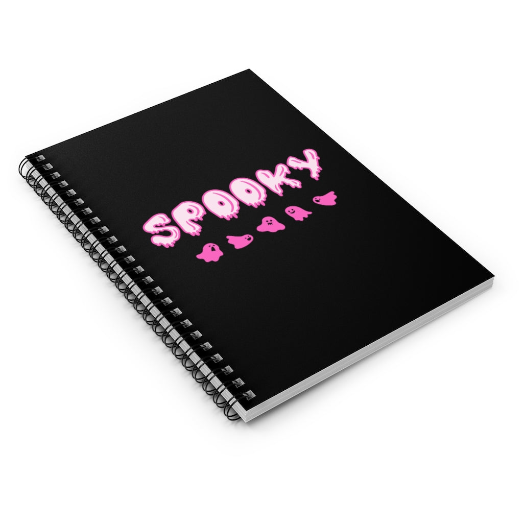 SPOOKY Ghost Spiral Notebook - Ruled Line