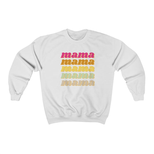 Mama Retro Layered Crewneck Sweatshirt