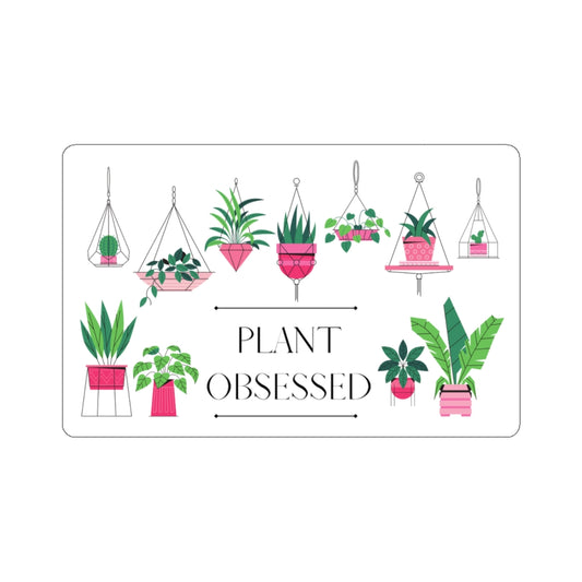 There is no such thing as too many plants. I mean, just one more right? This colorful sticker has beautiful hanging plants and the phrase “Plant Obsessed”. Treat yourself and show off your passion for plants with this sticker.