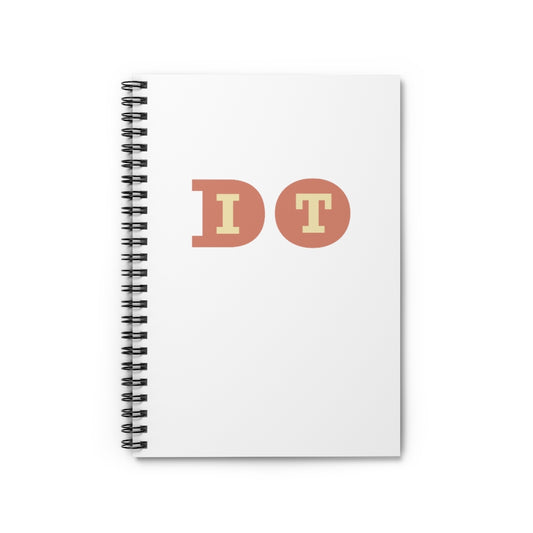 DO IT! This inspirational and cute notebook is perfect for planning your meals or logging those workouts. Makes a great gift for those active friends in your life. This journal has 118 ruled line single pages for you to fill up!
