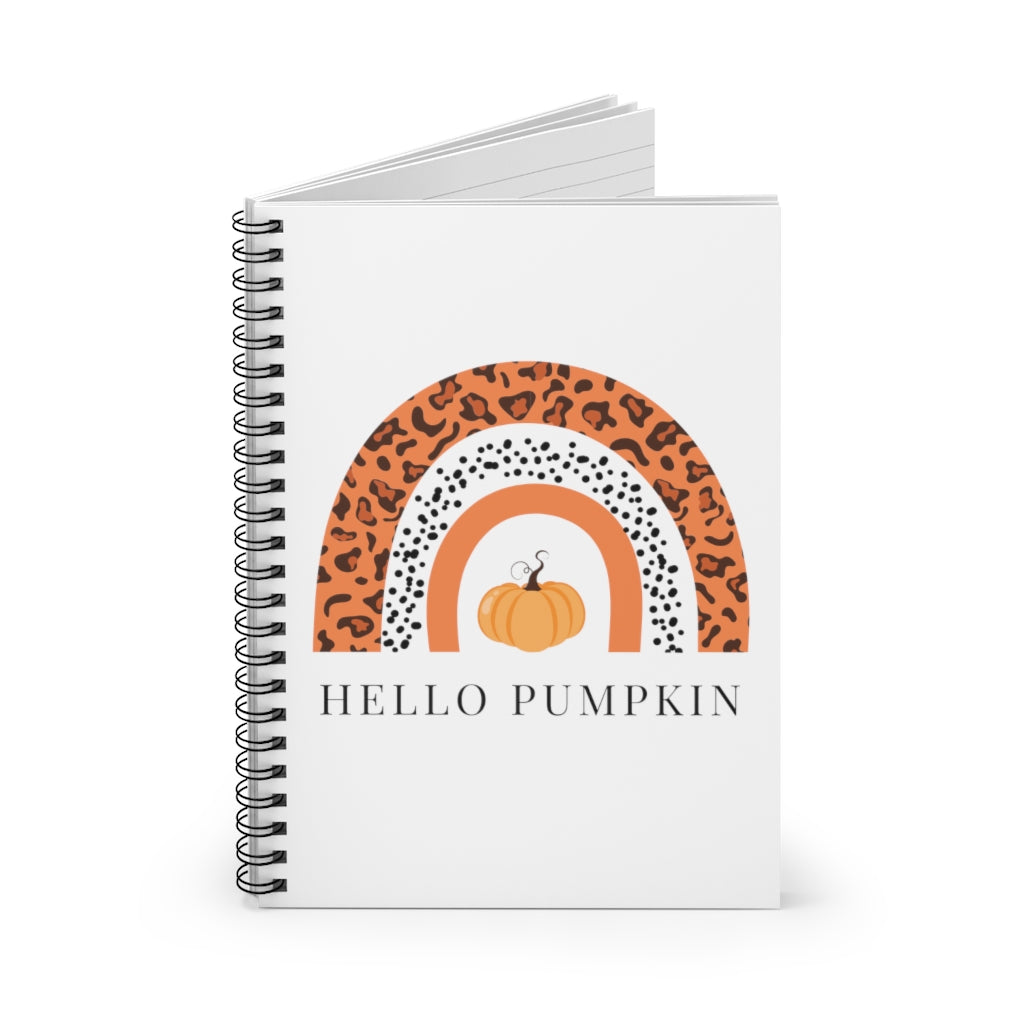Hello Pumpkin Rainbow Spiral Notebook - Ruled Line