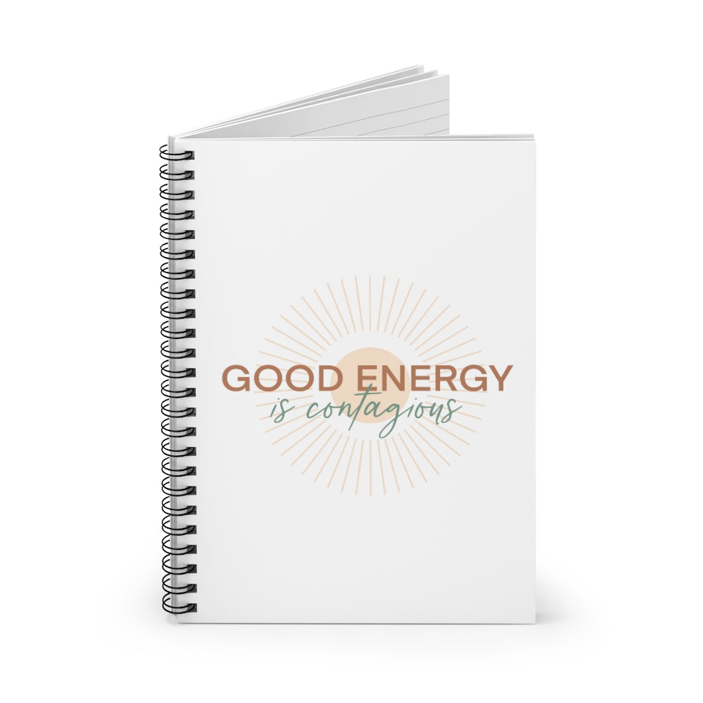 Good Energy is Contagious Spiral Notebook - Ruled Line - @emmashaffer97 Exclusive!