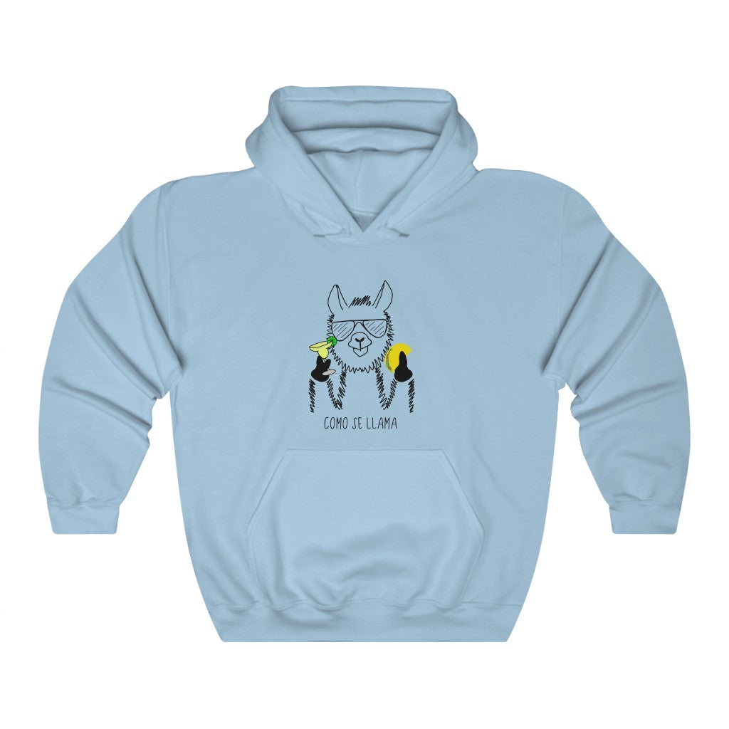 Coming Se Llama?! This funny hoodie sweatshirt put a fun and festive twist on the original Spanish saying. Show off your sense of humor and love for llamas with this funny hoodie. This llama rocking his taco, margarita, and cool sunglasses are the perfect gift for your Cinco de Mayo holiday, or just to wear around town! 