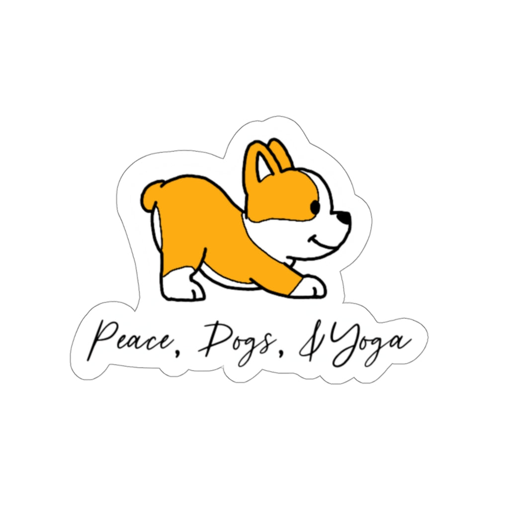 Peace, Dogs, and Yoga... the only things that matter! This sticker is perfect for you waterbottle at yoga class, or for that daily stretch at home with your pup! Great gift for the dog and yoga lovers in your life. Namaste!