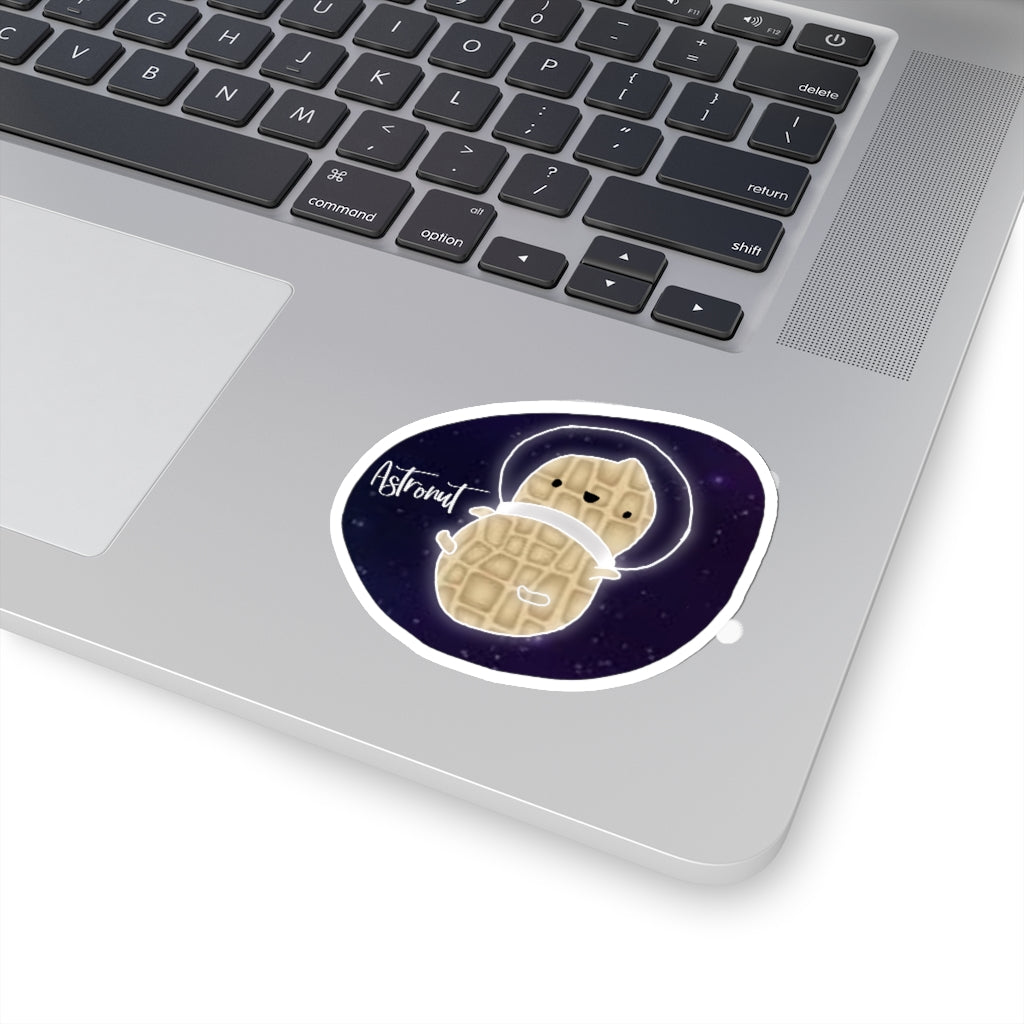What do you get when you cross an astronaut and a peanut?... an Astronut! Show off your sense of humor in this funny, galactic, out of this world Astronut sticker. Makes the perfect gift for your punny uncle or for your friend who can't stop making dad jokes!