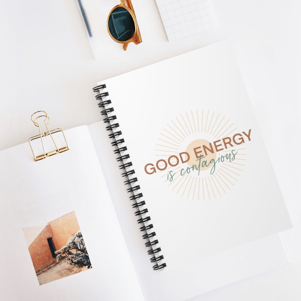 Good Energy is Contagious Spiral Notebook - Ruled Line - @emmashaffer97 Exclusive!