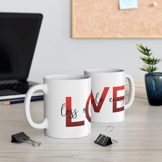 LOVE - Loss of Valuable Energy! Am I Right? This hceramic mug is perfect for sitting at home drinking tea while being skeptical of love! Say what all us single people are thinking with this mug! This mug is 11 oz, lead and BPA free, and microwave and dishwasher safe!