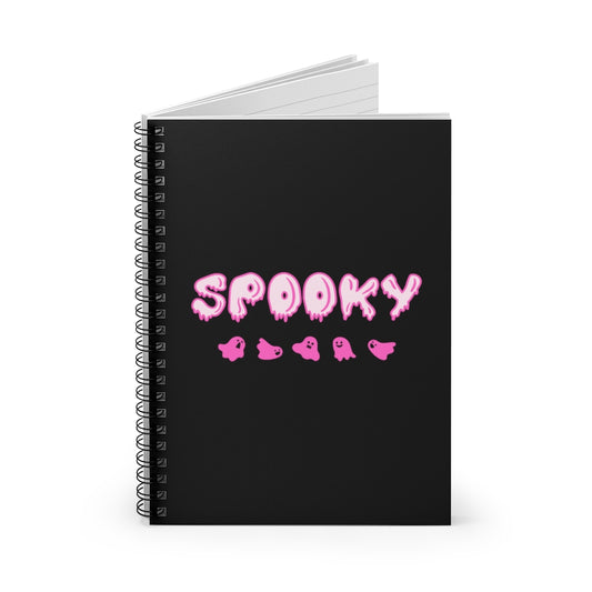 SPOOKY Ghost Spiral Notebook - Ruled Line