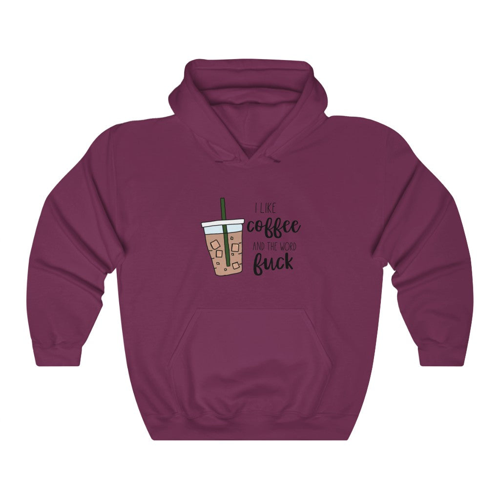 I like coffee and the word fuck. This hoodie is for those of us that are classy but cuss a little, and run on coffee! Perfect for your mornings while sipping coffee, and maybe even letting an f-bomb slip when it burns your tongue! 