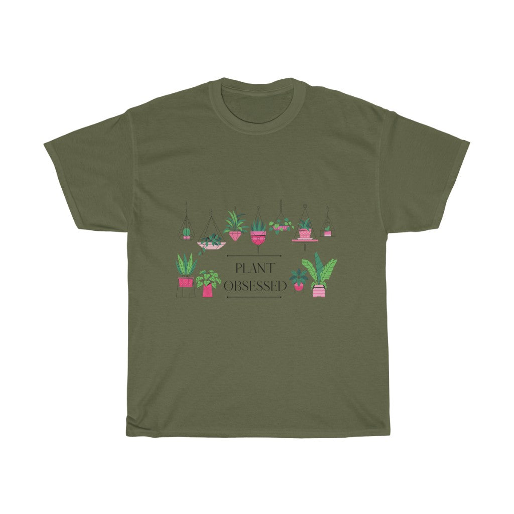 There is no such thing as too many plants. I mean, just one more right? This colorful cotton tee has beautiful hanging plants and the phrase “Plant Obsessed”. Made with 100% cotton, this t-shirt is both stylish and cozy. Treat yourself and show off your passion for plants with this piece.