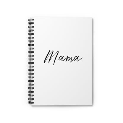Mama Script Spiral Notebook - Ruled Line
