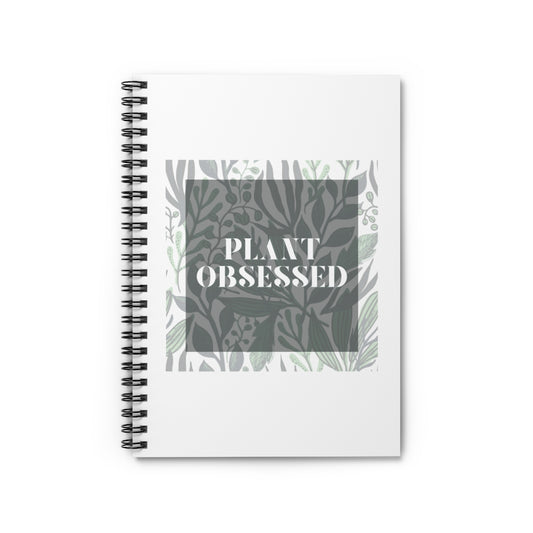 Calling all plant lovers. This plant obsessed notebook has a gorgeous plant leaf design with the phrase Plant Obsessed. Whether you are just starting out your plant journey or your living space has become a jungle, this journal is for you.This journal has 118 ruled line single pages for you to fill up!