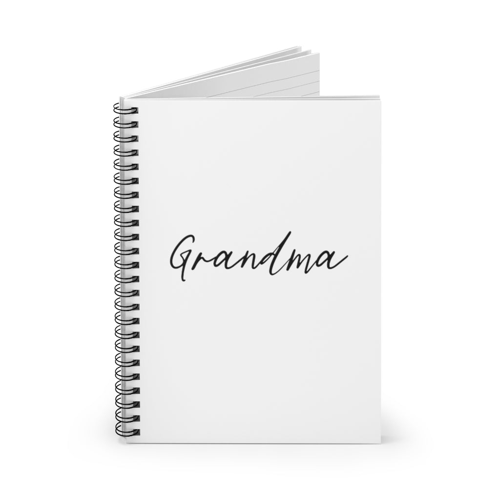 Grandma Script Spiral Notebook - Ruled Line